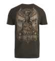 West Coast Choppers Eagle Crest T-Shirt Oil Dye Anthracite  - 914573V