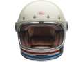 Bullitt Retro Full Face Helmet Stripes white/red/blue  - 92-2518V