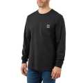 Relaxed Fit Heavyweight Long Sleeve Pocket Camo C Graphic T-Shirt, Black, XL XL - 92-3004
