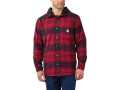 Carhartt Rugged Flex Flannel Fleece Lined Hooded Shirt Jacket red  - 92-3065V