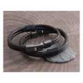 Amigaz Bracelet Leather Double Round Wrap T-Clamp  - 938220