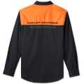 Harley-Davidson Shirt Stacked Bar & Shield black/orange  - 96035-25VM