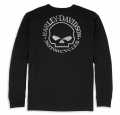 H-D Motorclothes Harley-Davidson Henley Shirt Willie G Skull 3-Button black  - 96037-22VM