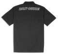 Harley-Davidson Kurzarmhemd Block Font Solid Mechanics schwarz  - 96073-22VM