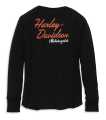Harley-Davidson Women's Iconic 1/4-Zip Front Henley Black  - 96205-22VW