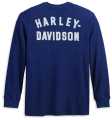 Harley-Davidson men´s Thermal Henley Bar & Shield blue  - 96348-23VM