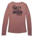 Harley-Davidson Damen Henley Shirt Fireside Roses Thermal  rosa  - 96451-23VW