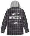 Harley-Davidson Shirt Burner Hooded Plaid black/grey  - 96464-24VM