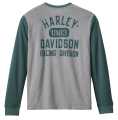 Harley-Davidson Longsleeve Racing Colorblock grey/green  - 96555-23VM
