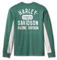 Harley-Davidson Longsleeve Racing Bar & Shield Colorblock grün  - 96585-23VM