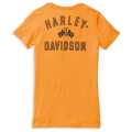 Harley-Davidson women´s T-Shirt Forever Flag Girl yellow  - 96639-22VW