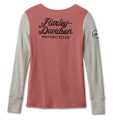 Harley-Davidson women´s Henley Shirt Timeless Perfect pink/grey  - 96681-23VW