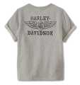 Harley-Davidson women´s Short Sleeve Pullover At Ease light grey  - 96896-23VW