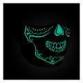 ZANheadgear Half Face Mask Neoprene Calavera Glow In The Dark  - 969927