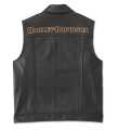 Harley-Davidson leather vest Fuel to Flames black  - 97031-24VM