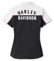 Harley-Davidson Damen Zip Shirt Elemental Colorblock schwarz/weiß  - 99024-23VW