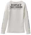 Harley-Davidson women´s Henley Longsleeve Skull off-white  - 99100-22VW