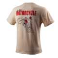 By City T-Shirt Motorlife cream brown  - 994587V