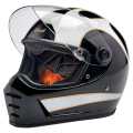 Biltwell Lane Splitter Helmet White Flames black  - 985734V