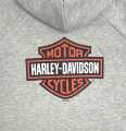 Harley-Davidson Kinder Zip Hoodie Bar & Shield grau 12-14 Jahre - 6592300-12/14