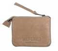 Harley-Davidson Zip Pouch Bar & Shield Washed Leather Brush Tan  - MWM059/39