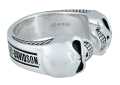 H-D Motorclothes Harley-Davidson Ring Wicked Skulls Split Silber  - HDR0533