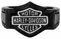 Harley-Davidson Ring Black Edge Signet Stahl 11 - HSR0055-11