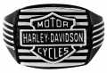 Harley-Davidson Ring Black Edge Square steel  - HSR0057
