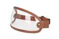 MP Fullface Helmet Visor with Strap leather brown / clear  - MPVS12BRCL