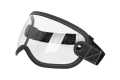 MP Scrambler Helmet Visor with Strap leather black / clear  - MPVS13BKCL