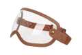 MP Scrambler Helmet Visor with Strap leather brown / clear  - MPVS13BRCL