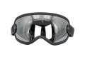 MP Scrambler Helmet Visor with Strap leather black / chrome  - MPVS3BKCR