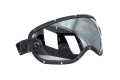 MP Scrambler Helmet Visor with Strap & Rivets, leather black / chrome  - MPVS3BKCR/R