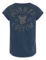 Rokker Damen T-Shirt Custom Lady blau  - C4006005