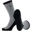 Rokker Socks Long Stripes LT white/black 44/47 - C604029-44/47