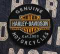 Harley-Davidson Aufnäher Genuine Motorcycles schwarz/orange  - SA8011635