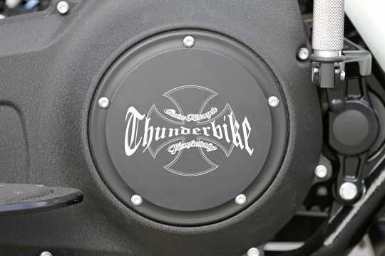 Thunderbike Kupplungsdeckel Thunderbike schwarz matt eloxiert  - 22-72-450