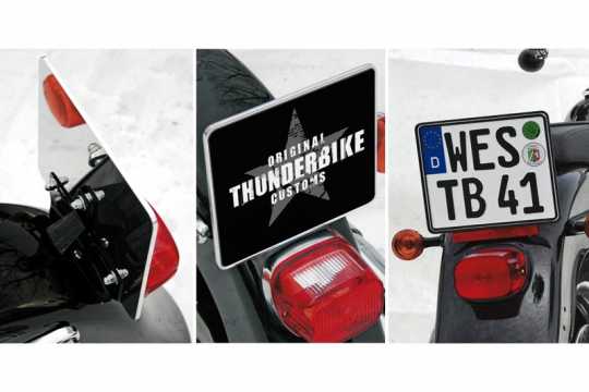 Thunderbike Kennzeichenplatte Aluminium 18x20cm | Schwarz - 28-99-418