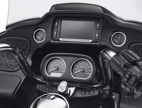 Harley-Davidson Defiance Instrumenten Zierfassungen schwarz cut  - 61400361