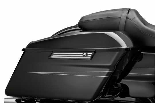 Harley-Davidson Billet Scharnierabdeckung für Satteltaschen - Edge Cut  - 90200915