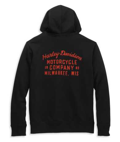 H-D Motorclothes Harley-Davidson Hoodie Oil Can Bar & Shield Distressed schwarz  - 96132-22VM