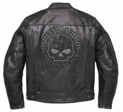 H-D Motorclothes Harley-Davidson Reflective Skull Leather Jacket EC  - 98122-17EM