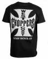West Coast Choppers Cross T-Shirt, schwarz  - 48-2007V