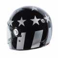 Torc T-1 Retro Captain Vegas Full Face Helmet gloss black ECE  - 91-6164V