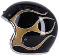 13 1/2 Skull Bucket Helm Flames gold  - 987556V