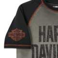 Harley-Davidson Raglan T-Shirt Iron Bar grau/schwarz L - 99187-24VM/000L