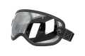 MP Scrambler Helmet Visor with Strap leather black / chrome  - MPVS3BKCR