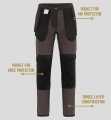 Rokker Tweed Chino Pants Dark Grey  - 10442-ROK
