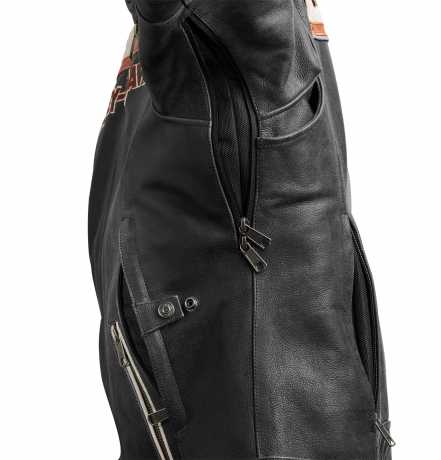 H-D Motorclothes Harley-Davidson Women´s Leather Jacket Triple Vent black/white  - 98008-21EW
