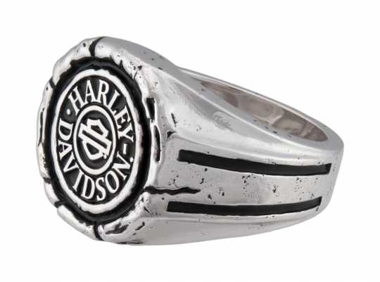 H-D Motorclothes Harley-Davidson Ring Men's Bar & Shield Wax Seal silver  - HDR0544